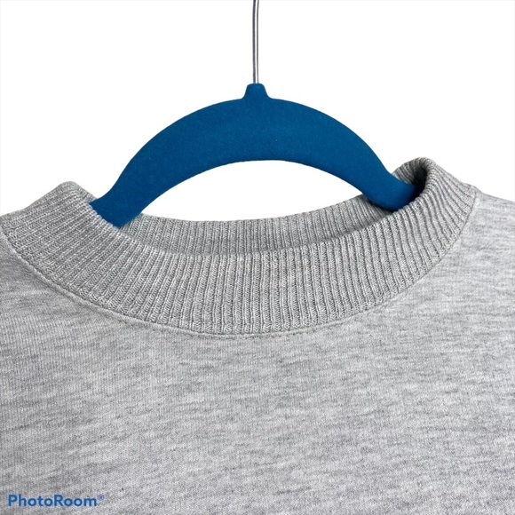 Vintage Street Ball Basketball Gray Crew Neck Pullover Sweatshirt - Picture 2 of 8